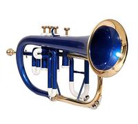 Flugel Horn 4 valvola Bb Pitch con custodia rigida gratuita e Mp, blu