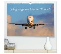 Flugzeuge am blauen Himmel (hochwertiger Premium Wandkalender 2026 DIN A2 quer), Kunstdruck in Hochglanz: Dieser Kalender zeigt eine Vielzahl an ... Himmel. Die Flugzeugtypen werden erläutert!