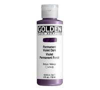 Fluid Acrylics di GOLDEN Permanent Violet Dark, flacone da 4 fl. oz., vernice acrilica professionale trasparente