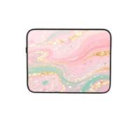 Fluid Art - Custodia morbida per computer portatile e tablet, colore: verde e oro, borsa per il trasporto da 30,5 cm