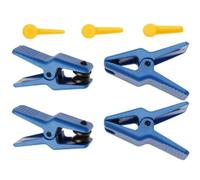 Fluid Line Stopper Kit, 4-Piece Leak-Proof Brake Fluid Stop Clamp Set, Secure Grip Automotive System Maintenance Tool for Fleet Coordinators, Mobile Repair Service Providers, Blue