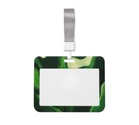 Fluid Lines - Porta badge scorrevole in plastica dura, per infermieri e ufficio, colore: verde