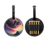 Fluid Waves - Borsa portaoggetti per tee da golf, con stampa nera, per uomini, in poliuretano resistente, facile da trasportare, migliora l'esperienza di golf