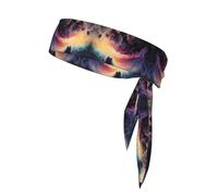 Fluid Waves - Fasce sportive per uomini e donne, fascia per capelli con motivo che assorbe il sudore, per viaggi all'aperto e sport