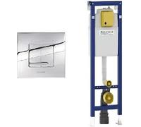 Fluidmaster Placca Arte Duo Cromo Lucido + Cassetta Wc Sospeso Duplo 380 Premium Codice Prod: 4060415651 4060452506