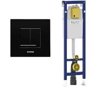 Fluidmaster Placca Arte Duo Nero + Cassetta Wc Sospeso Duplo 380 Premium Codice Prod: 4060415638 4060452506