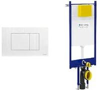 Fluidmaster Placca Metis Bianco + Modulo Autoportante Per Wc Sospeso Duplo 199 Codice Prod: P41-0130-0250 T02-2116-0250