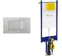 Fluidmaster Placca Metis Cromo Lucido + Modulo Autoportante Per Wc Sospeso Duplo 199 Codice Prod: P41-0120-0250 T02-2116-0250