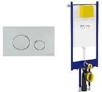 Fluidmaster Placca Vela Cromo Lucido+ Modulo Autoportante Per Wc Sospeso Duplo 199 Codice Prod: P47-0120-0253 T02-2116-0250