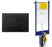 Fluidmaster Placca Vela Nero Opaco + Modulo Autoportante Per Wc Sospeso Duplo 199 Codice Prod: P47-0190-0253 T02-2116-0250