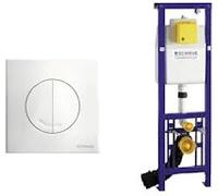 Fluidmaster Placca Veria Duo Bianco+ Modulo Autoportante Per Wc Sospeso Duplo 380 Codice Prod: 4060414601 4060452735