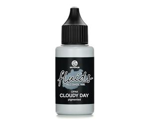 Fluids Alcohol Ink OPAK CLOUDY DAY, inchiostro ad alcool pigmentato, coprente su supporti chiari e scuri