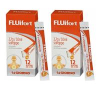 FLUIfort sciroppo in bustine 12 pezzi Set da 2 2x12 pz Bustina