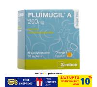 Fluimucil A 200mg 30 Bustine Granuli Trasparente Flemma Aroma Arancia SPEDIZI...