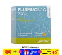 Fluimucil A 200mg 30 Bustine Granuli Trasparente Flemma Aroma Arancia SPEDIZI...
