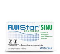 Fluistar® Sinu Stardea 20 Compresse | Con Vasibest E Bromelina Da Ananas - Favorisce La Fluidità Delle Secrezioni Mucose - Senza Glutine