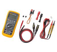 Fluke True-RMS, multimetro digitale da 87 V Max con kit di piombo a prova solare, multimetro nominale CAT III 1000 V, custodia impermeabile e antipolvere IP67, cavi di prova MC4 e custodia