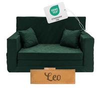Flumi Personalizzato Divanetto Bambini con Funzione Sleep - 3 in 1 | Divani Piccoli | Divano Bambini | Colore: (Verde botiglia)