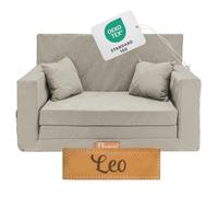 Flumi Personalizzato Divanetto Bambini con Funzione Sleep - 3 in 1 | Divani Piccoli | Divano Bambini | Colore: (Grigio chiaro)