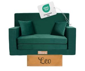 Flumi Personalizzato Divanetto Bambini con Funzione Sleep - 3 in 1 | Divani Piccoli | Divano Bambini | Colore: (Verde botiglia)