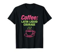 Fluo Rosa Lime Cartoon Tazza Caffè Latino Liquido Coraggio Maglietta