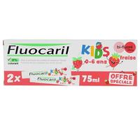 Fluoc Duo Kids StrawberryGel2x75mlFBNLES