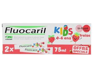 Fluoc Duo Kids StrawberryGel2x75mlFBNLES