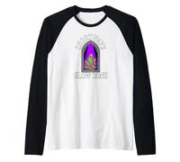Fluorescent Mineral Rockhound Shortwave UV Light Crystal Maglia con Maniche Raglan