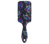 Fluorescente Colore Silhouette Lupo capelli lisci massaggiatore del cuoio capelluto Progettato massaggiatore testa per capelli ricci con manico ergonomico cepillo para pelo rizado