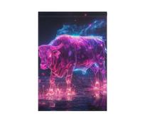 Fluorescente Fuoco Pittura Mucca inverno bandiere all'aperto banner per la decorazione del Patio 28x40 double sided