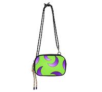 Fluorescente Green Moon Graffiti Cross Body Bag Donna Moda con Tracolla Regolabile Borse Have a meal carteras para mujer originales