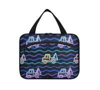 Fluorescente Ingegneria Veicolo Colorato Onda Appeso Appeso Viaggio Toiletry con gancio, Designer Moda Trucco Sacchetto Cosmetico per la mamma Viaggio Bolsa para maquillaje L