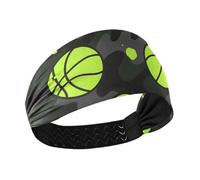 Fluorescente Verde Pallacanestro Spot Raffreddamento fasce spesse per le donne Elastiche larghe fasce per la testa per i capelli delle donne per il tennis Ciclismo make up Atletico Sport vendas para