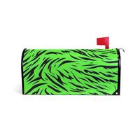 Fluorescente Verde Tigri Fur Texture Decorativo mailbox avvolge magnetico per l'autunno unico giorno di San Patrizio mailbox copre dimensioni standard Caja de correos