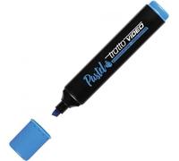 Fluorescenti marca TRATTO modello Tratto Video Pastel Marcatore Fluorescente - Punta smussata - Inchiostro ad acqua - Asciugatura Rapida - Colore Blu Aranda