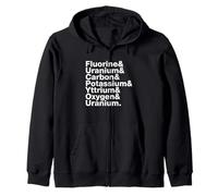 Fluorine & Uranium & Carbon & Potassium Secret Message Funny Felpa con Cappuccio
