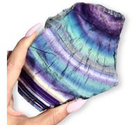 FLUORITE LASTRA GREZZA 10-12 CM NATURALE MINERALE PIETRA DURA