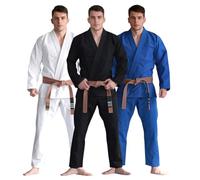 FLUORY BJJ Gi da uomo brasiliano Jiu Jitsu Suit Kimono BJJ Uniforme, Blu, 3A