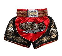 FLUORY Pantaloncini da Combattimento per MMA, Scritta Muay Thai, Adatti per allenamenti, combattimenti in Gabbia, Grappling, Arti Marziali, Kickboxing