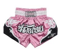 FLUORY Pantaloncini da Muay Thai, resistenti agli strappi, da boxe, MMA, combattimento, calcio, abbigliamento per uomini, donne, bambini, arti marziali, allenamento, grpling., rosa, XL