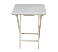 Flur Tavolo pieghevole Portatile Richiudibile da Giardino Campeggio Terrazzo in Legno 48x38x66 cm Colore legno Naturale