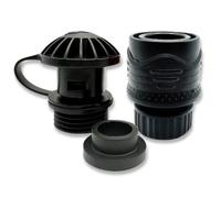 Flush-M Kit Scarico fuoribordo Quick Connect per Suzuki con Guarnizione e Tubo Rosso - Compatibile con Tutti i Motori Suzuki da 25HP - 350HP - UV Stabile e Durevole Vetro Riempito Nylon - Nero