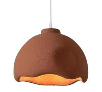 Flush Mount Ceiling Lighting Fixtures, Japanese Industrial Style Chandelier, High-Density Polystyrene Pendant Lamp, Decorative Hanging Light for Hotel, Restaurant, Kitchen(Brown)