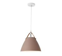 Flush Mount Pendant Lights, Home Decoration Chandelier, Fashion Single Head Hanging Lamp with Color Metal Shade, Ceiling Lighting Fixture for Bedroom, Hallway, Living Room(Chocolate)