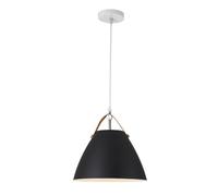 Flush Mount Pendant Lights, Home Decoration Chandelier, Fashion Single Head Hanging Lamp with Color Metal Shade, Ceiling Lighting Fixture for Bedroom, Hallway, Living Room(Black)