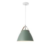 Flush Mount Pendant Lights, Home Decoration Chandelier, Fashion Single Head Hanging Lamp with Color Metal Shade, Ceiling Lighting Fixture for Bedroom, Hallway, Living Room(Green)
