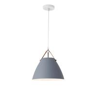 Flush Mount Pendant Lights, Home Decoration Chandelier, Fashion Single Head Hanging Lamp with Color Metal Shade, Ceiling Lighting Fixture for Bedroom, Hallway, Living Room(Agray)