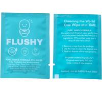 FLUSHY - Confezione da 50 salviette umidificate confezionate singolarmente, da viaggio, lavabili, da campeggio, confezione singola, per adulti e bambini, per pelli sensibili, corpo in acqua pura