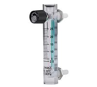 Flussimetro per gas, flussometro per gas 2,5-25 l/min e con valvola di controllo per ossigeno/aria/gas/metano/fosgene/butano ecc., Realizzato in acrilico + plastica + metallo, ≤ 0,6 MPa