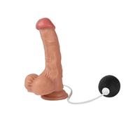 Flusso di Ares - Dildo Realistico con Eiaculazione Simulata, 18 cm in Silicone Morbido, Glande Anatomico, Texture Venosa, Ricaricabile, Ventosa Forte, Impermeabile, per Piacere Intenso e Giochi